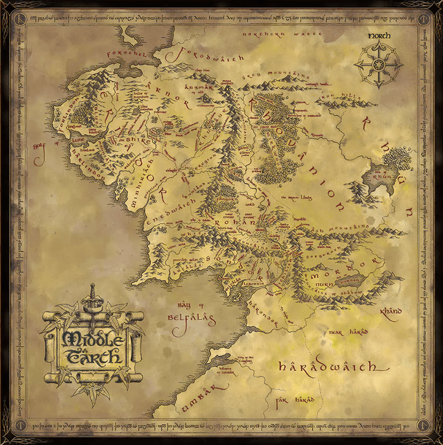 Puzzle - Carte de la Terre du Milieu