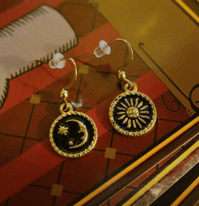 Boucles d'oreilles Soleil et Lune