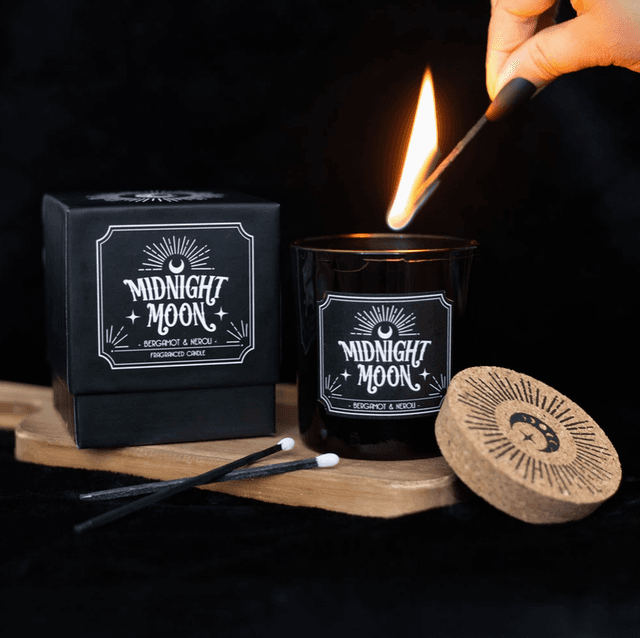 Bougie gothique Midnight Moon à la bergamote et au néroli